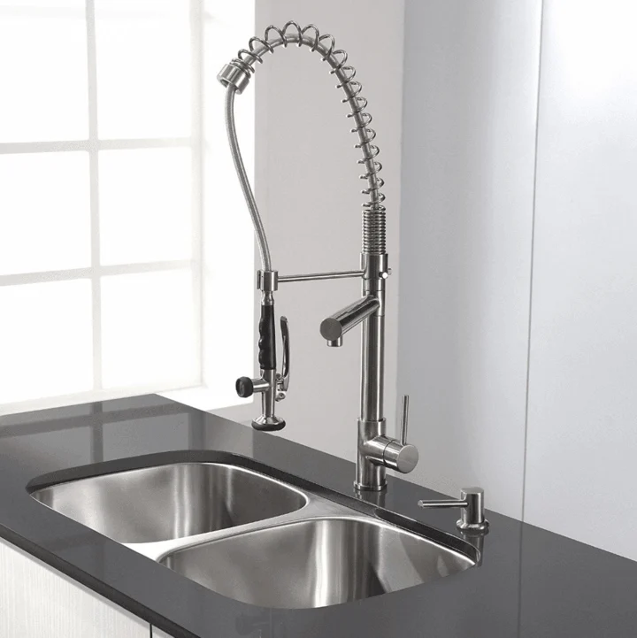 Chrome Swivel Spout Modern Kitchen Tap -Bathlova