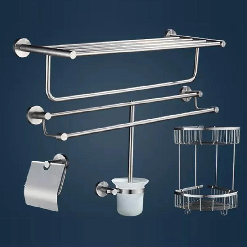 Chrome Traditional Bathroom Hardware Set Stainless Steel Bathroom Set -Bathlova