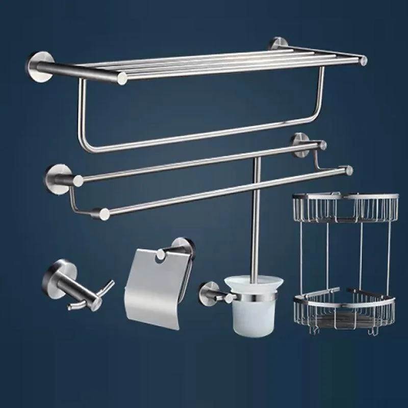 Chrome Traditional Bathroom Hardware Set Stainless Steel Bathroom Set -Bathlova