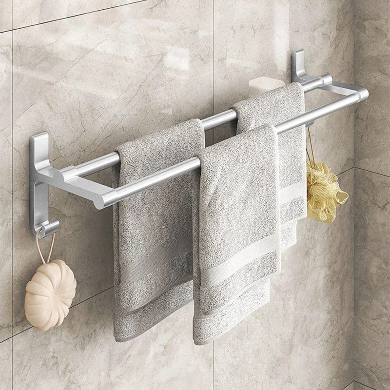 Chrome/Black Classic Bathroom Accessory Set Modern Bath Shelf/ Towel Bar & Paper Holder -Bathlova