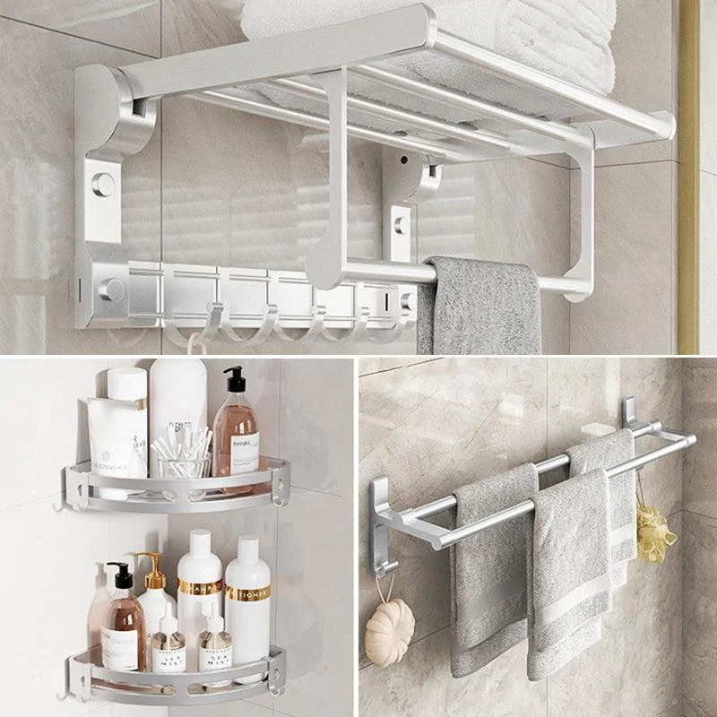 Chrome/Black Classic Bathroom Accessory Set Modern Bath Shelf/ Towel Bar & Paper Holder -Bathlova