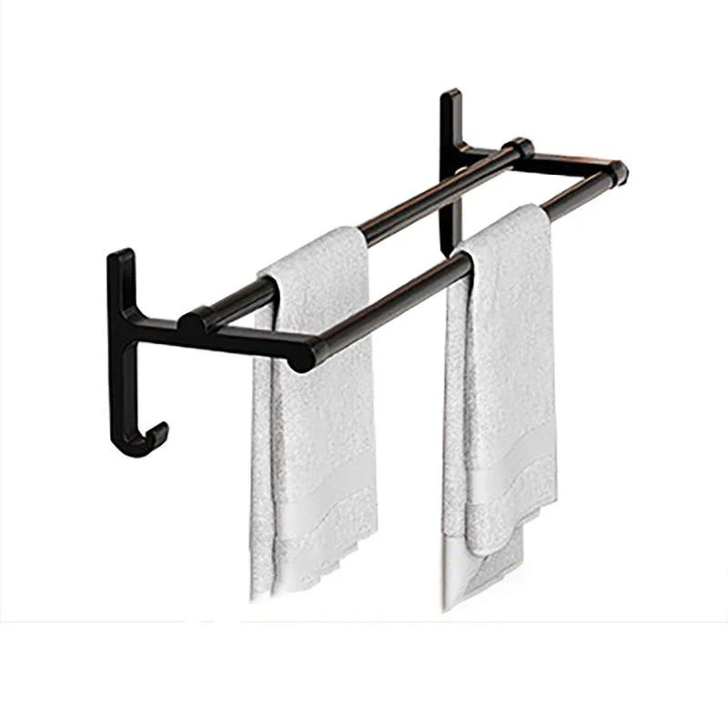 Chrome/Black Classic Bathroom Accessory Set Modern Bath Shelf/ Towel Bar & Paper Holder -Bathlova