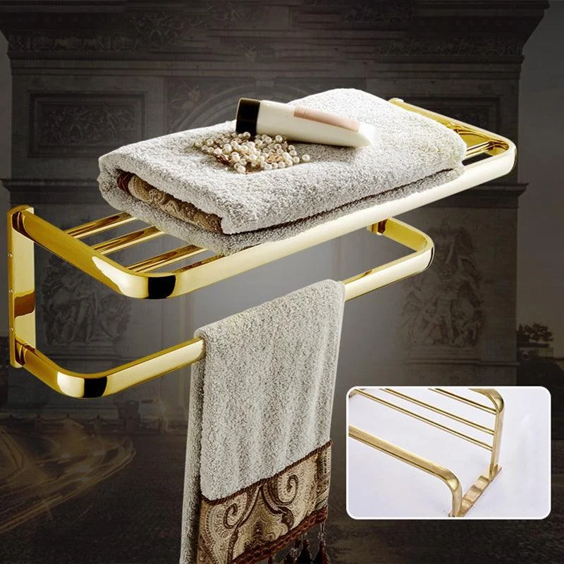 Chrome/Gold Bathroom Accessory Set Modern Metal Bathroom Hardware Set -Bathlova