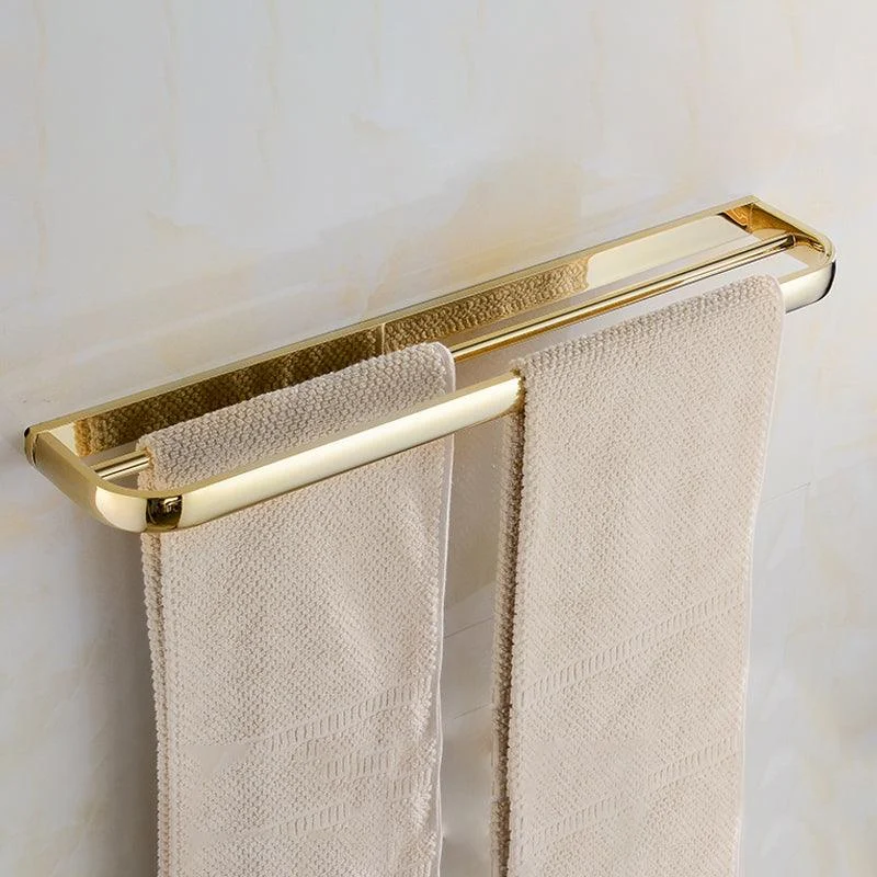 Chrome/Gold Bathroom Accessory Set Modern Metal Bathroom Hardware Set -Bathlova