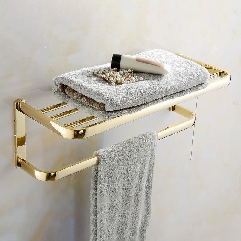 Chrome/Gold Bathroom Accessory Set Modern Metal Bathroom Hardware Set -Bathlova