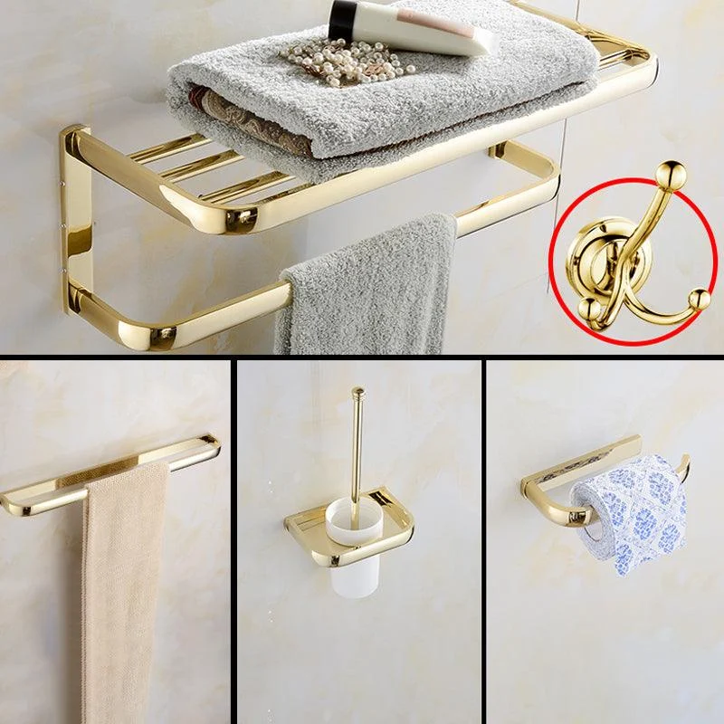 Chrome/Gold Bathroom Accessory Set Modern Metal Bathroom Hardware Set -Bathlova