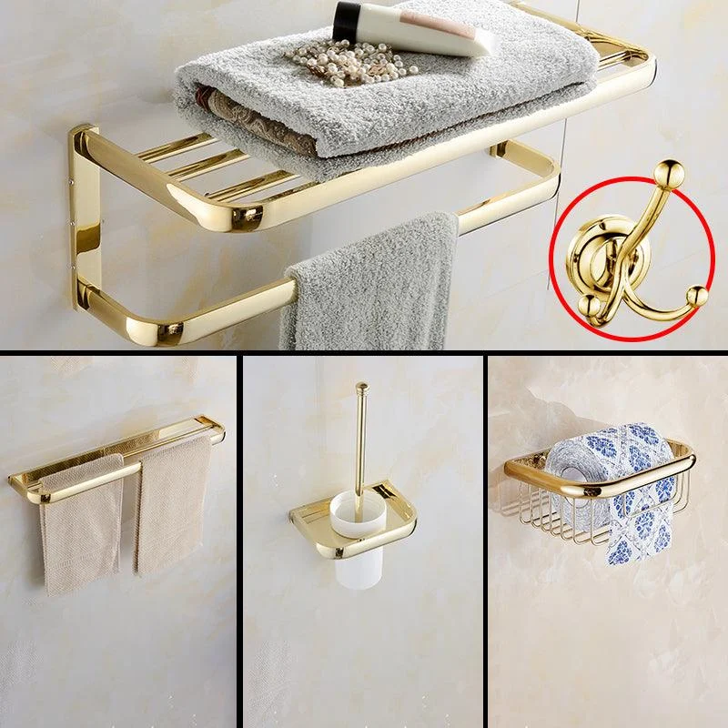 Chrome/Gold Bathroom Accessory Set Modern Metal Bathroom Hardware Set -Bathlova