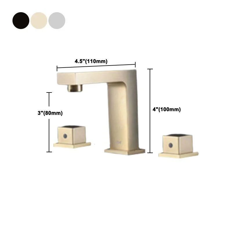 Circular 2-Handle Bathroom Tap 3 Hole Widespread Bathroom Sink Tap -Bathlova