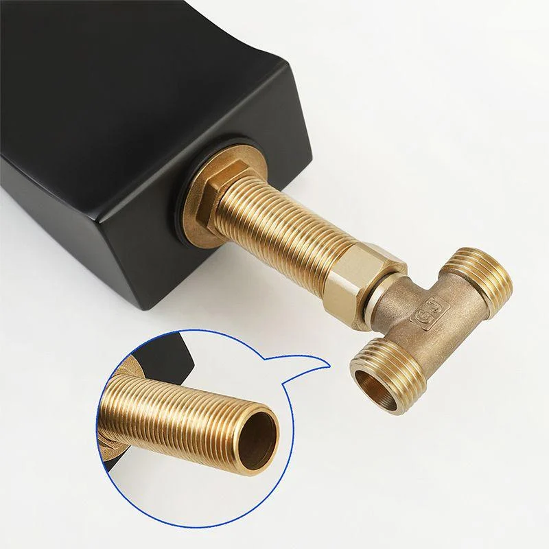 Circular 2-Handle Bathroom Tap 3 Hole Widespread Bathroom Sink Tap with Brass -Bathlova