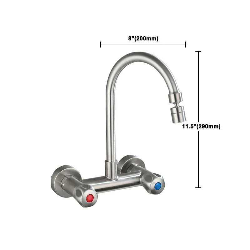 Circular 2-Handle Bathroom Tap Single Hole Wall Mounted Bathroom Tap -Bathlova