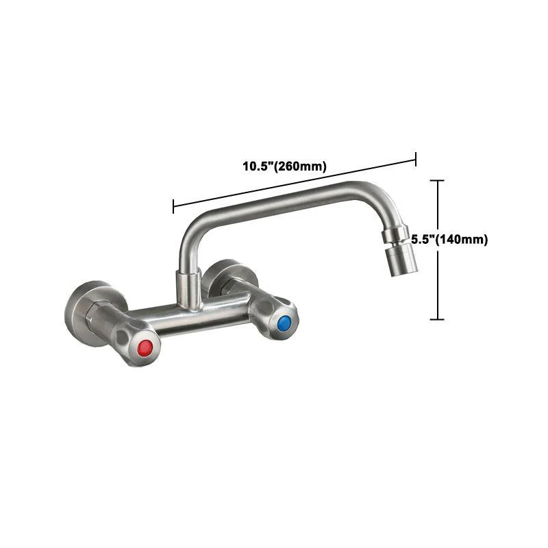 Circular 2-Handle Bathroom Tap Single Hole Wall Mounted Bathroom Tap -Bathlova