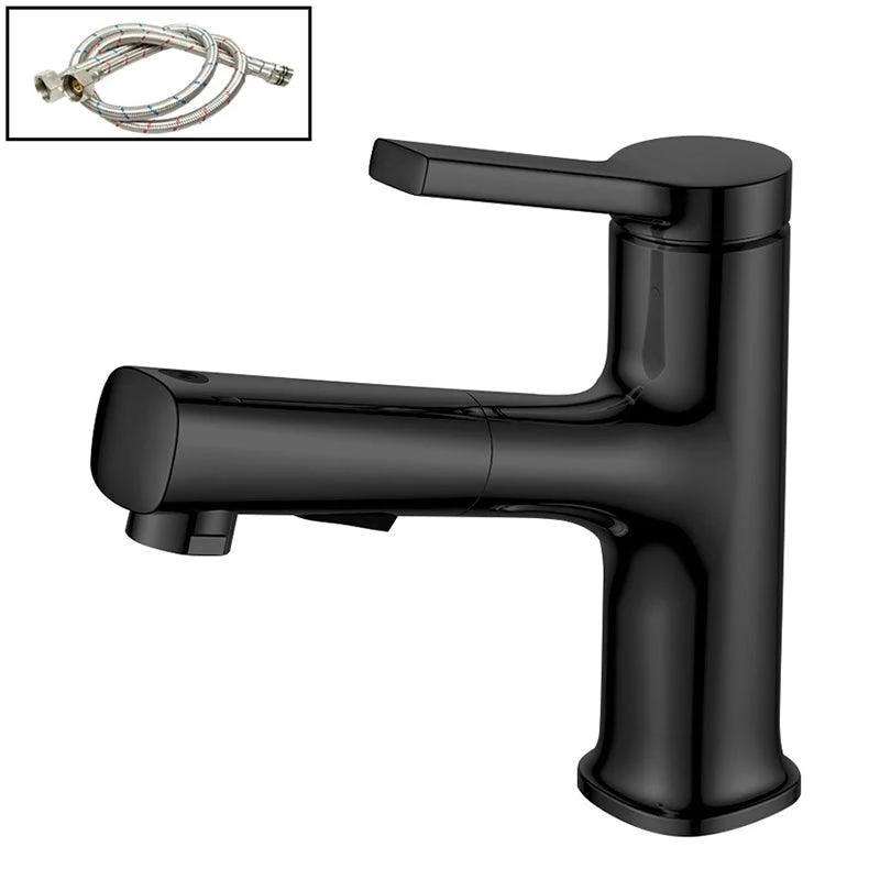 Circular Contemporary Bathroom Tap Lever Handle Tap with Single Hole -Bathlova