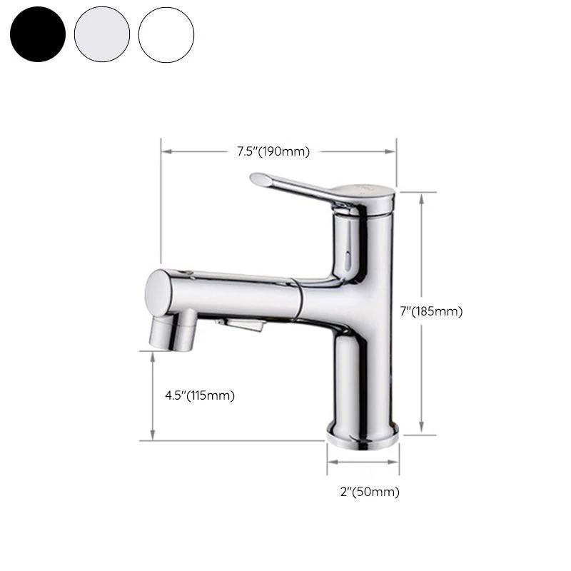 Circular Contemporary Bathroom Tap Lever Handle Tap with Single Hole -Bathlova