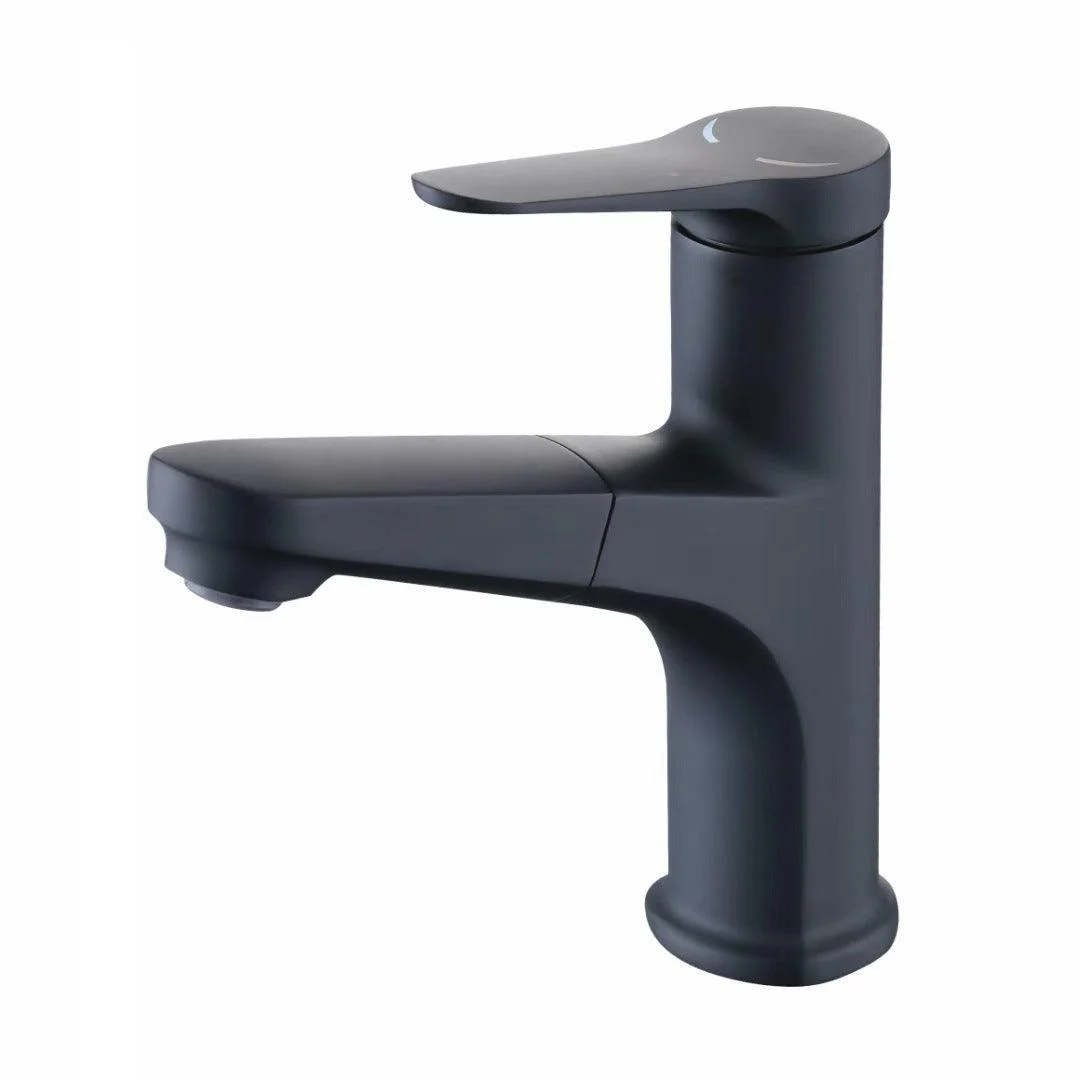 Circular Modern Basin Tap Pull-Out Single Hole Vanity Sink Tap -Bathlova