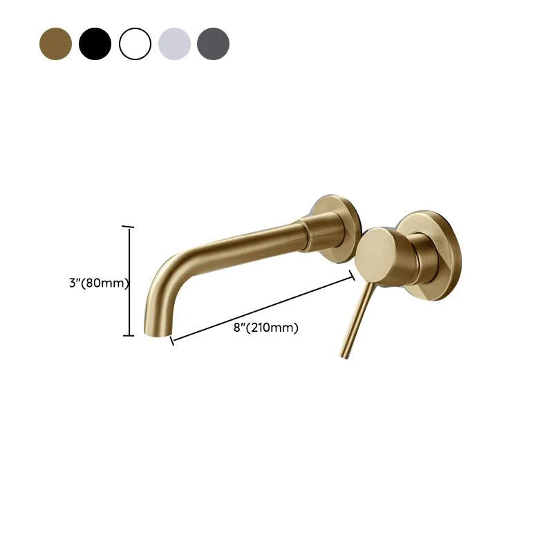 Circular Widespread Wall Mounted Bathroom Sink Tap Brass Brass Bathroom Tap -Bathlova