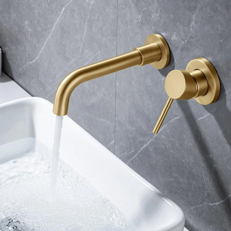 Circular Widespread Wall Mounted Bathroom Sink Tap Brass Brass Bathroom Tap -Bathlova