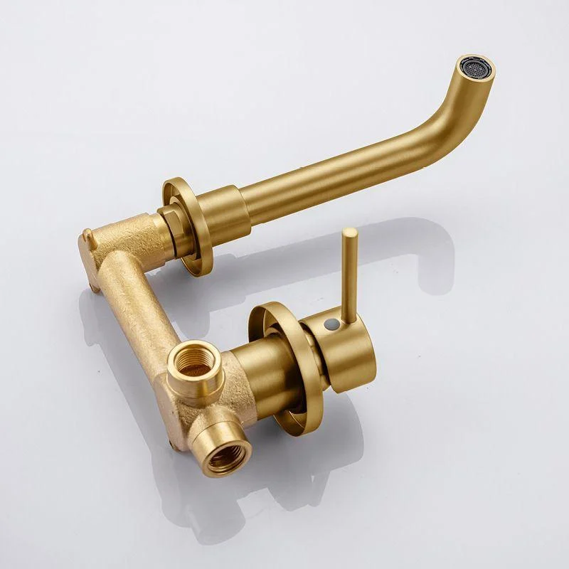 Circular Widespread Wall Mounted Bathroom Sink Tap Brass Brass Bathroom Tap -Bathlova