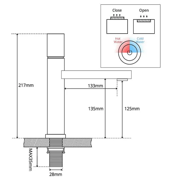 Cittel™ Brass Bathroom Sink Tap -Bathlova