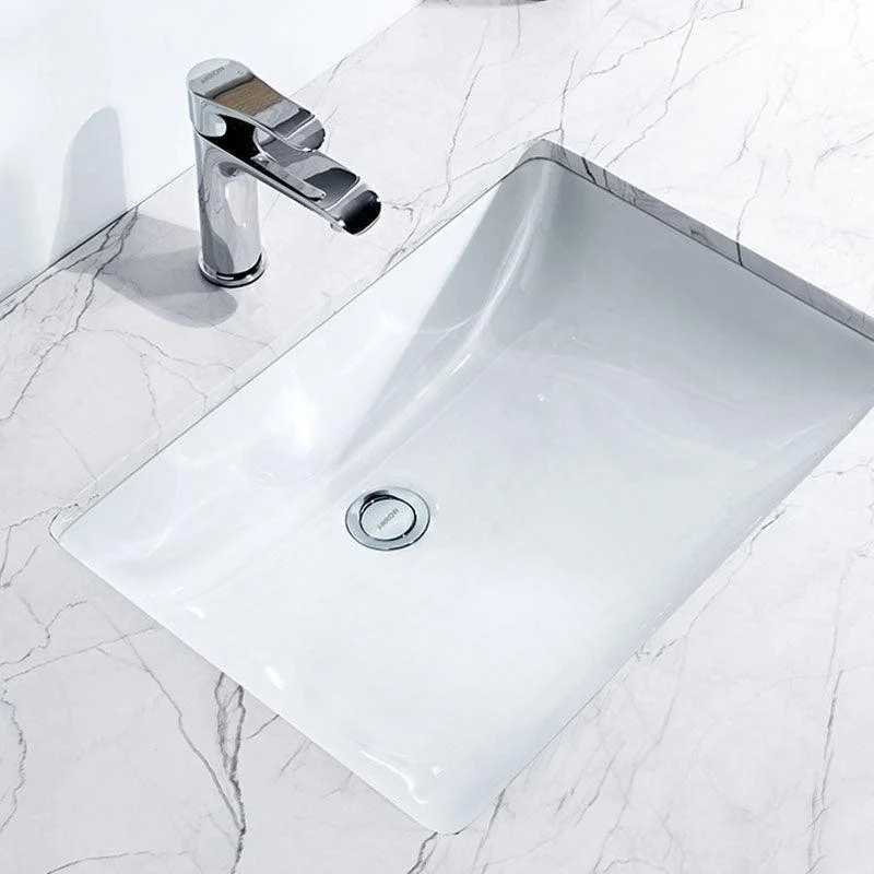 Classic Bathroom Sink Rectangular Vessel Bathroom Sink with Tap -Bathlova