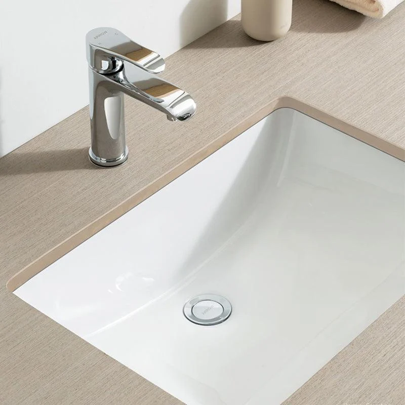 Classic Bathroom Sink Rectangular Vessel Bathroom Sink with Tap -Bathlova