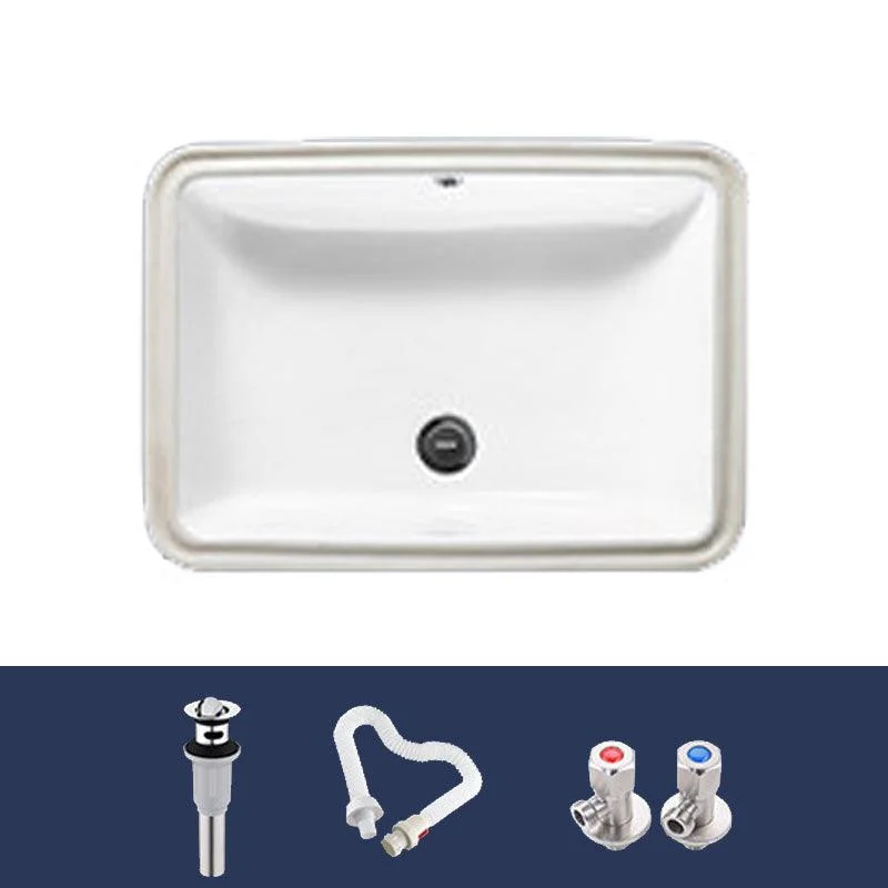 Classic Bathroom Sink Rectangular Vessel Bathroom Sink with Tap -Bathlova