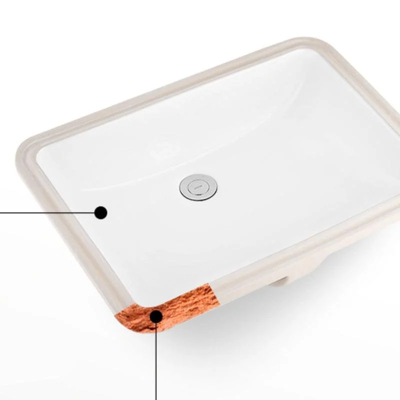 Classic Bathroom Sink Rectangular Vessel Bathroom Sink with Tap -Bathlova