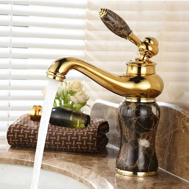 Classic Bathroom Vessel Tap Lever Handle Circular Vessel Tap -Bathlova