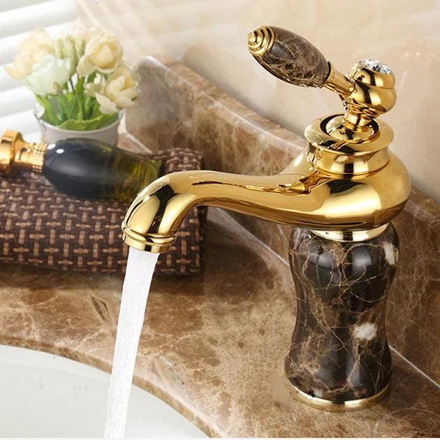 Classic Bathroom Vessel Tap Lever Handle Circular Vessel Tap -Bathlova