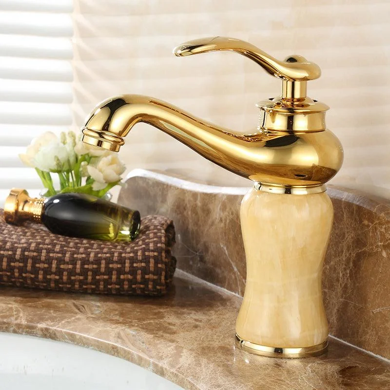 Classic Bathroom Vessel Tap Lever Handle Circular Vessel Tap -Bathlova