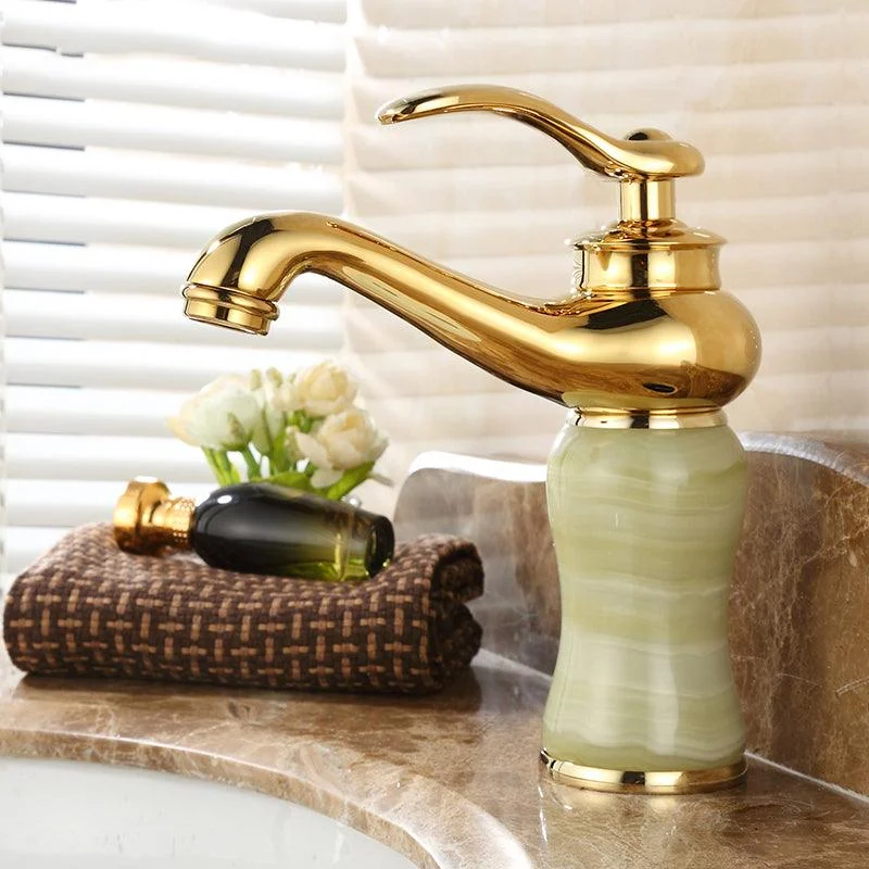 Classic Bathroom Vessel Tap Lever Handle Circular Vessel Tap -Bathlova