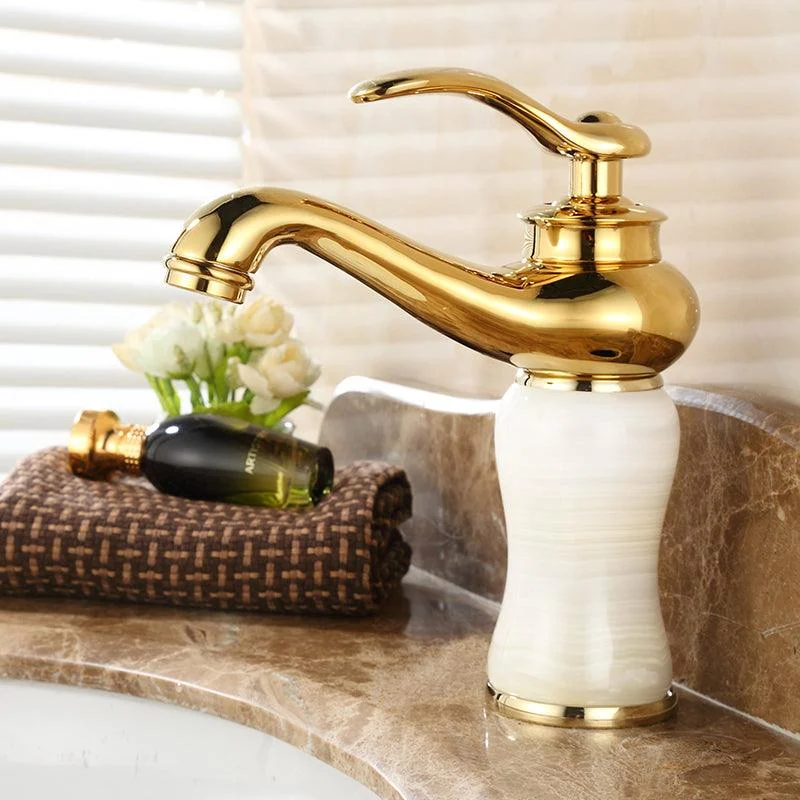 Classic Bathroom Vessel Tap Lever Handle Circular Vessel Tap -Bathlova