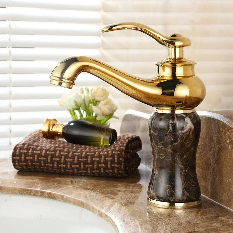 Classic Bathroom Vessel Tap Lever Handle Circular Vessel Tap -Bathlova