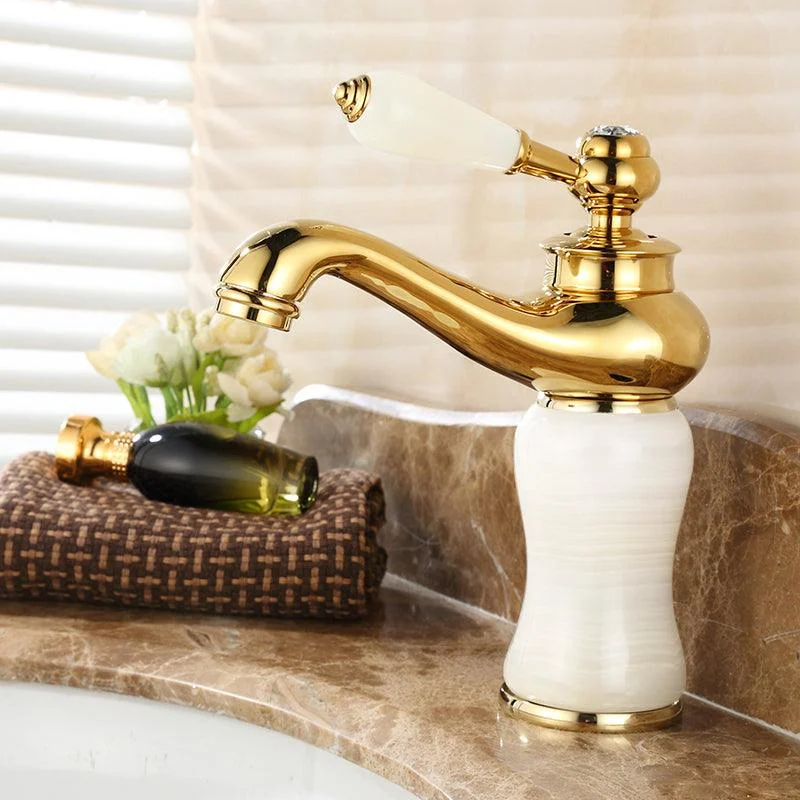 Classic Bathroom Vessel Tap Lever Handle Circular Vessel Tap -Bathlova