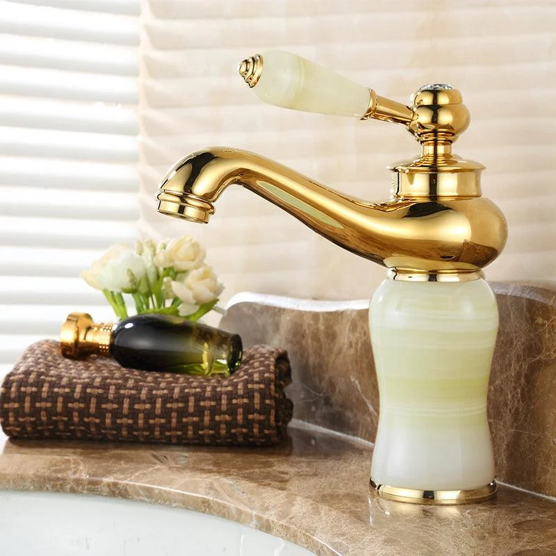 Classic Bathroom Vessel Tap Lever Handle Circular Vessel Tap -Bathlova