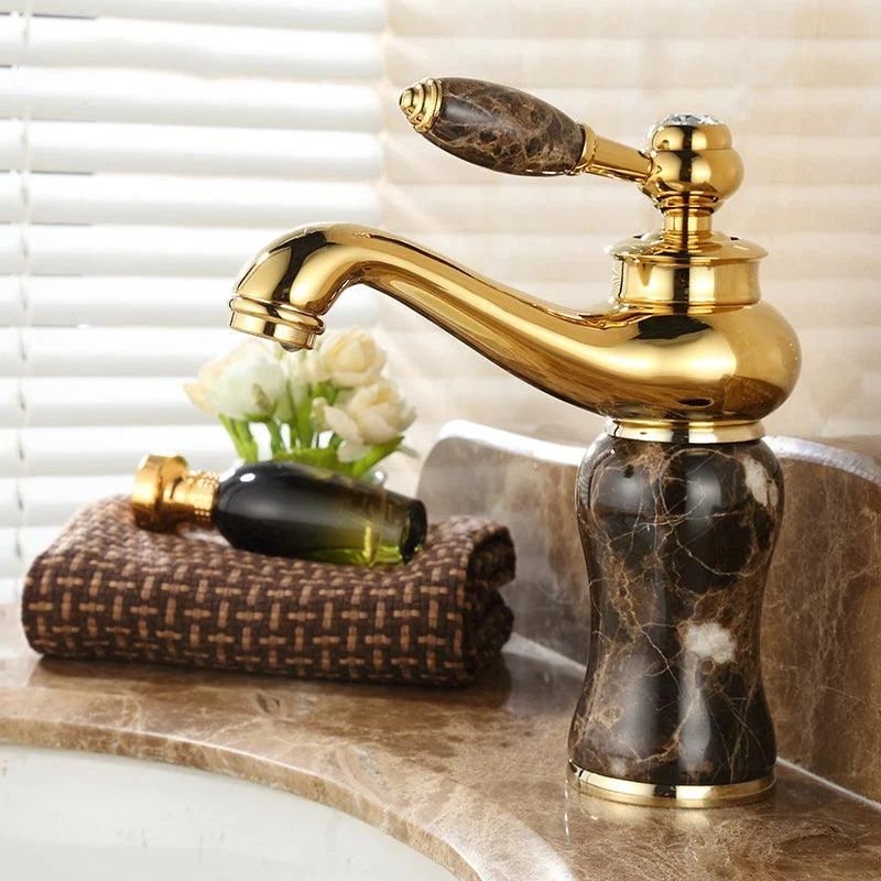 Classic Bathroom Vessel Tap Lever Handle Circular Vessel Tap -Bathlova