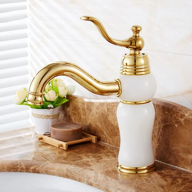 Classic Bathroom Vessel Tap Lever Handle Circular Vessel Tap -Bathlova