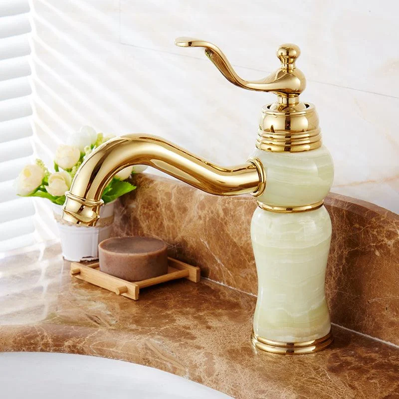 Classic Bathroom Vessel Tap Lever Handle Circular Vessel Tap -Bathlova