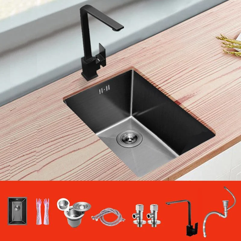 Classic Black Sink Overflow Stainless Steel Workstation Sink with Tap -Bathlova