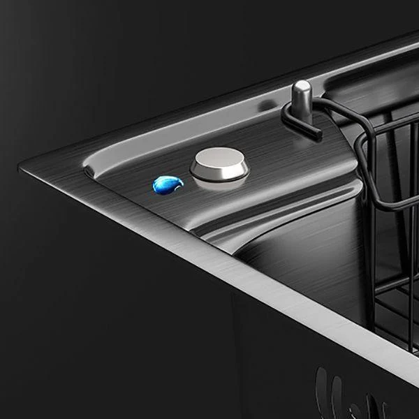 Classic Black Sink Stainless Steel Workstation Sink with Tap -Bathlova