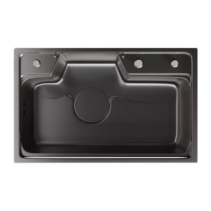 Classic Black Sink Stainless Steel Workstation Sink with Tap -Bathlova