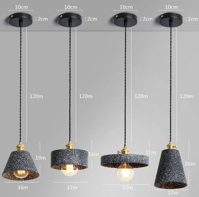 Classic Cement Pendant Lights -Bathlova