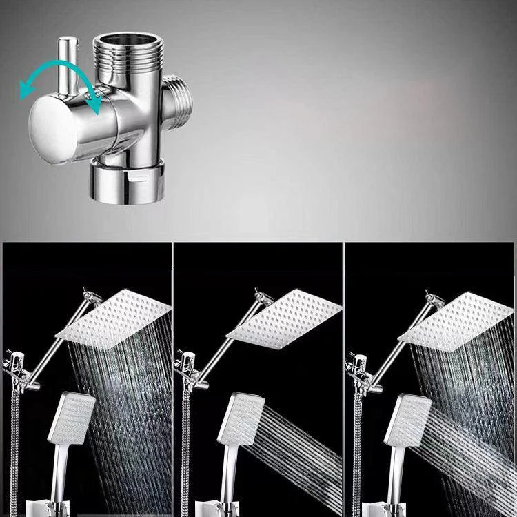 Classic Dual Shower Head Water Efficient Suqare Metal Dual Shower Head -Bathlova