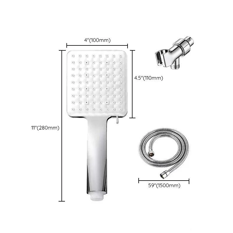 Classic Handheld Shower Head Standard Round Shower Heads in Silver -Bathlova