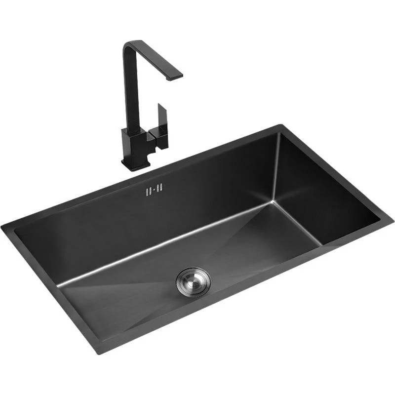 Classic Kitchen Sink Stainless Steel Black Workstation Sink with Tap -Bathlova