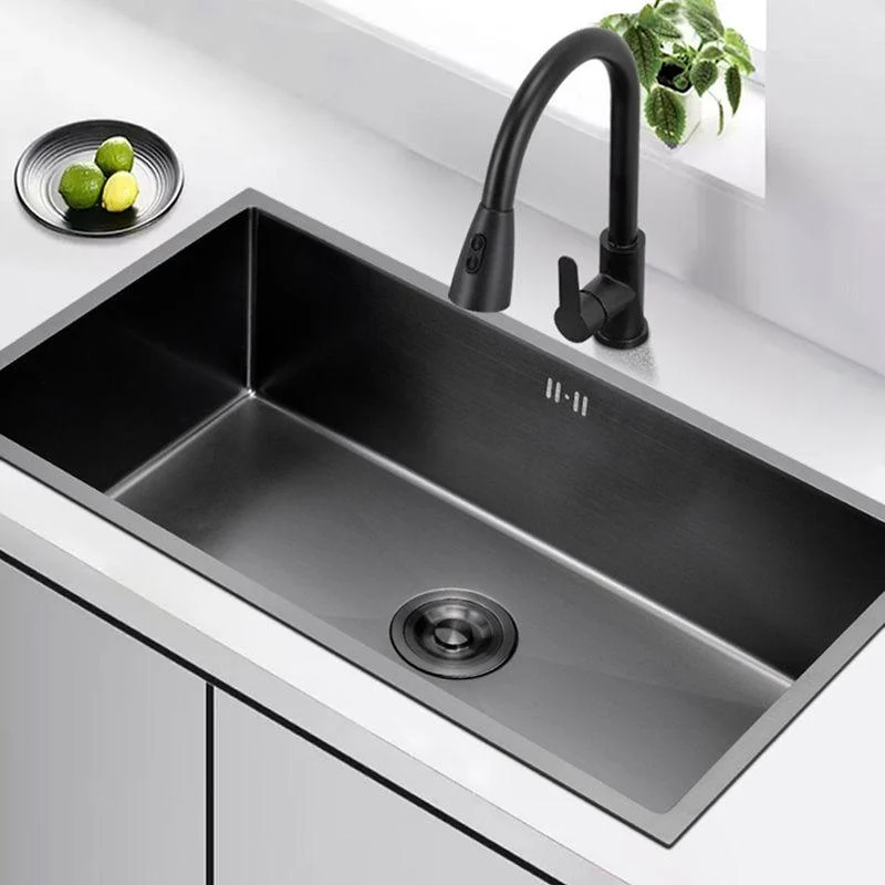 Classic Kitchen Sink Stainless Steel Black Workstation Sink with Tap -Bathlova