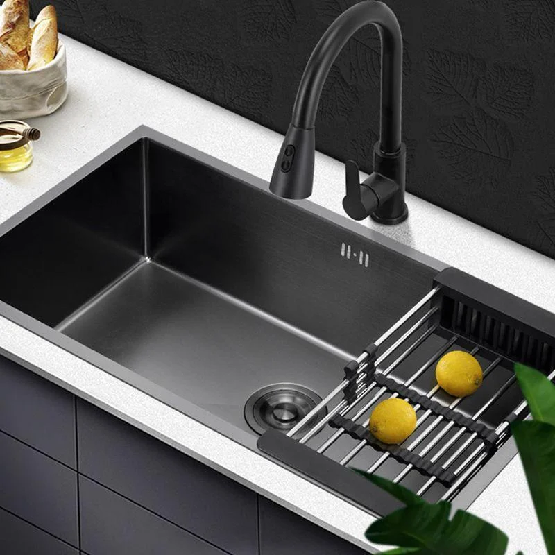 Classic Kitchen Sink Stainless Steel Black Workstation Sink with Tap -Bathlova