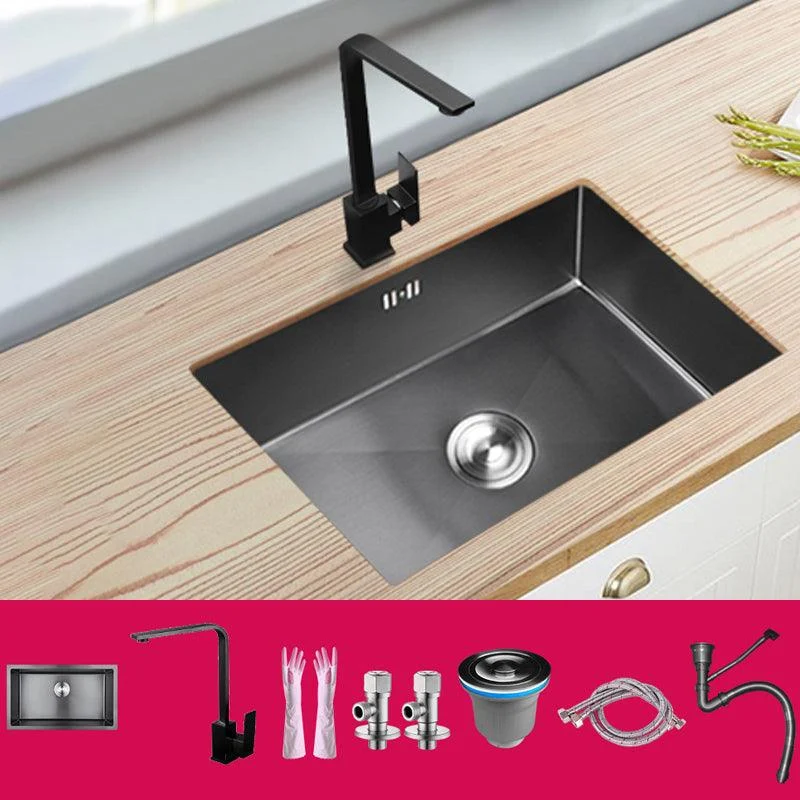 Classic Kitchen Sink Stainless Steel Black Workstation Sink with Tap -Bathlova