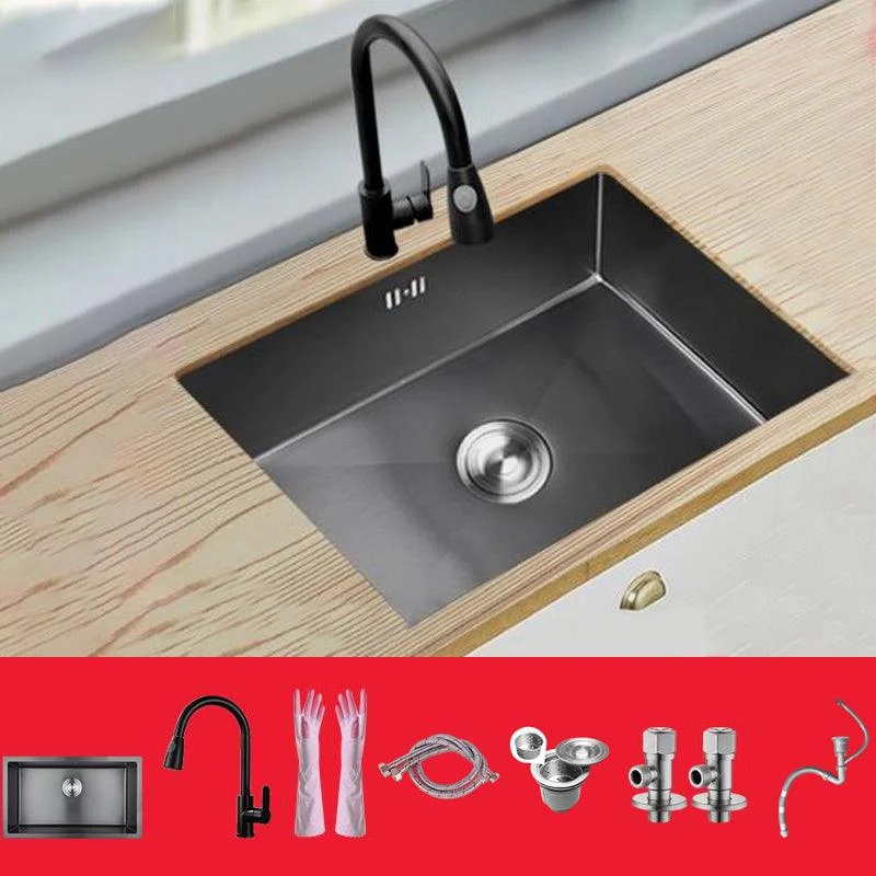 Classic Kitchen Sink Stainless Steel Black Workstation Sink with Tap -Bathlova