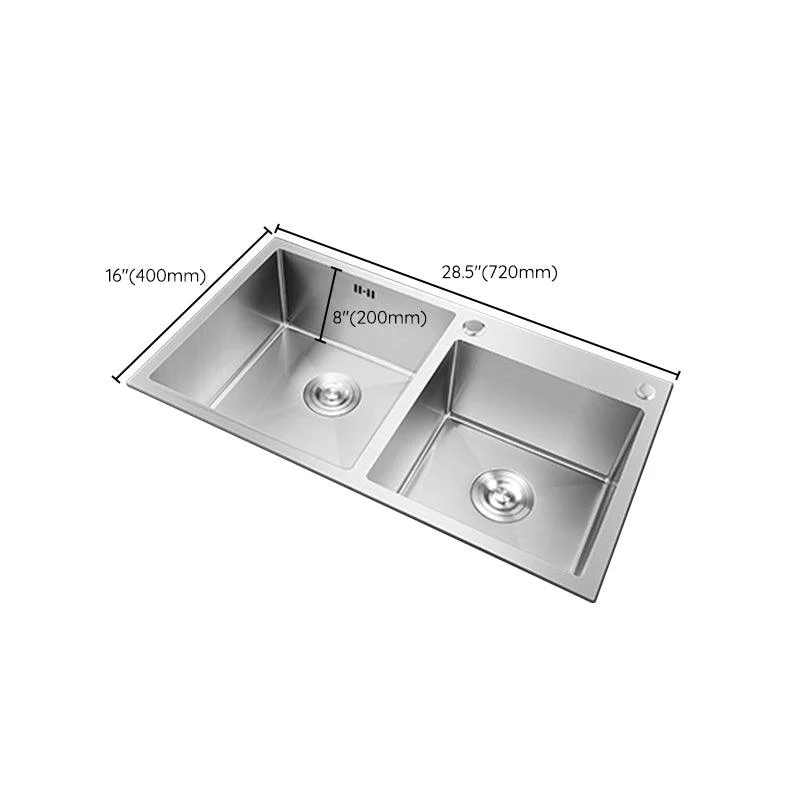 Classic Kitchen Sink Stainless Steel Corrosion Resistant Kitchen Sink with Basket Strainer -Bathlova