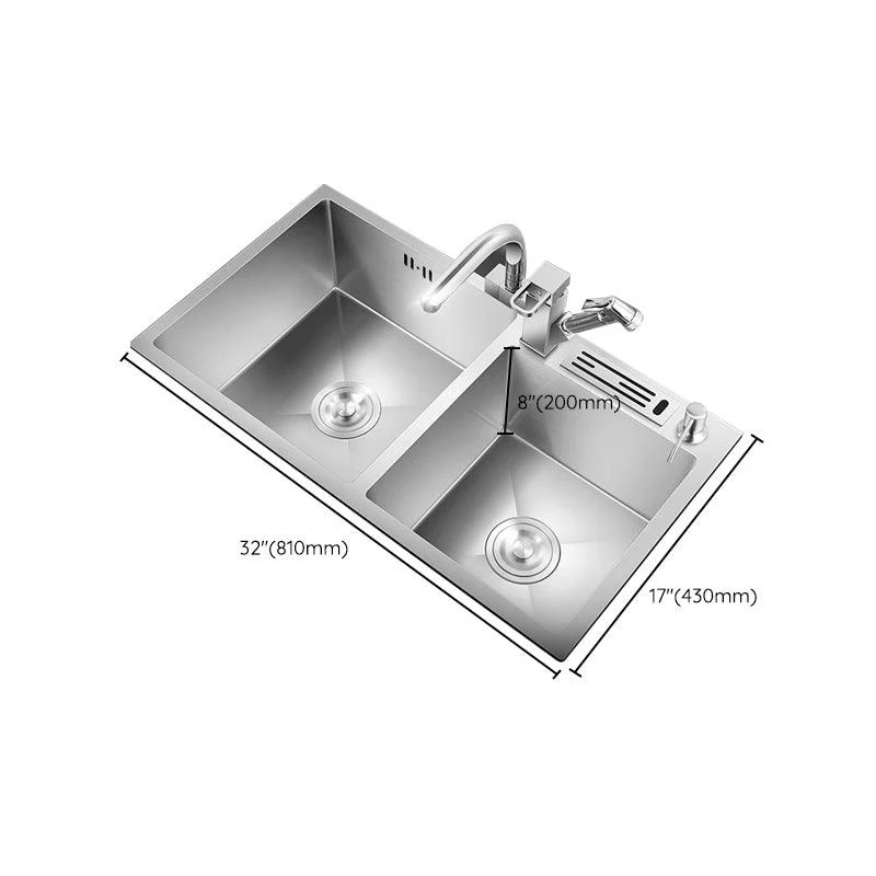 Classic Kitchen Sink Stainless Steel Corrosion Resistant Kitchen Sink with Basket Strainer -Bathlova